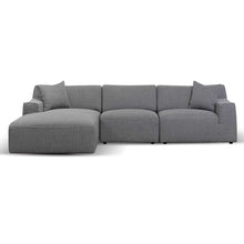 Load image into Gallery viewer, Willowmaze 3 Seater Left Chaise Sofa - Noble Grey - Boho Bliss