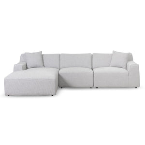 Willowmaze 3 Seater Left Chaise Sofa - Passive Grey - Boho Bliss