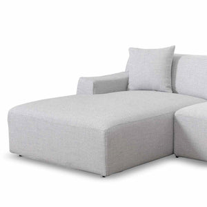 Willowmaze 3 Seater Left Chaise Sofa - Passive Grey - Boho Bliss