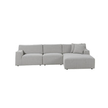 Load image into Gallery viewer, Willowmaze 3 Seater Right Chaise Sofa - Clay Grey - Boho Bliss