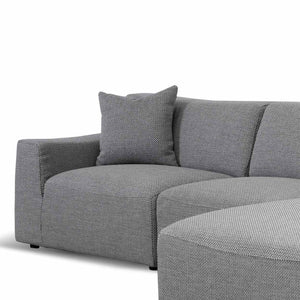 Willowmaze 3 Seater Right Chaise Sofa - Noble Grey - Boho Bliss