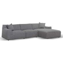 Load image into Gallery viewer, Willowmaze 3 Seater Right Chaise Sofa - Noble Grey - Boho Bliss