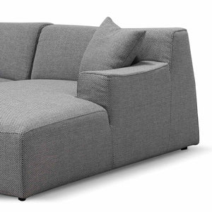 Willowmaze 3 Seater Right Chaise Sofa - Noble Grey - Boho Bliss