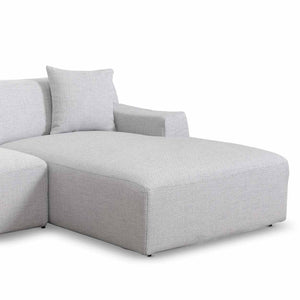 Willowmaze 3 Seater Right Chaise Sofa - Passive Grey - Boho Bliss