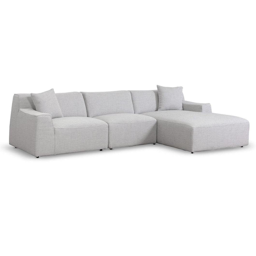 Willowmaze 3 Seater Right Chaise Sofa - Passive Grey - Boho Bliss