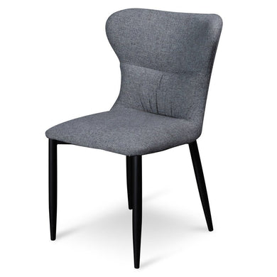 Wingback Dining Chair - Pebble Grey - Boho Bliss