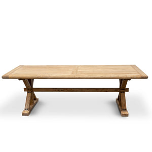 Winston Dining Table 2.4m - Rustic Natural - Boho Bliss