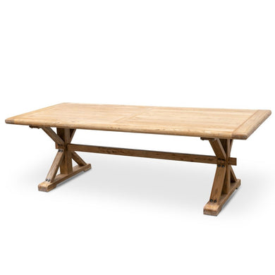 Winston Dining Table 2.4m - Rustic Natural - Boho Bliss
