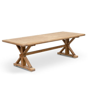 Winston Dining Table 2.4m - Rustic Natural - Boho Bliss