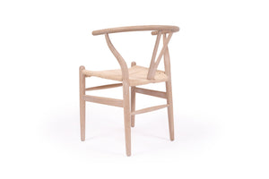 Wishbone Designer Replica Chair - White Coastal Oak - Boho Bliss