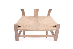 Wishbone Designer Replica Chair - White Coastal Oak - Boho Bliss