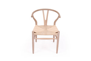 Wishbone Designer Replica Chair - White Coastal Oak - Boho Bliss