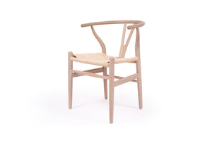 Wishbone Designer Replica Chair - White Coastal Oak - Boho Bliss