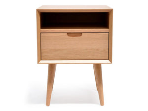 Xander Bedside Table - Oak - Boho Bliss