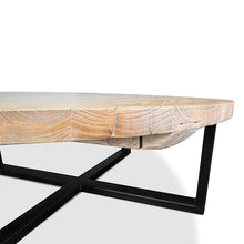 Load image into Gallery viewer, Xavier Coffee Table 1m - Natural, Black Frame - Boho Bliss
