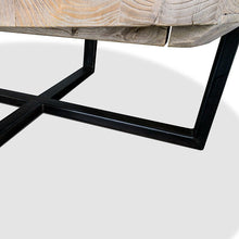 Load image into Gallery viewer, Xavier Coffee Table 1m - Natural, Black Frame - Boho Bliss