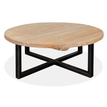 Load image into Gallery viewer, Xavier Coffee Table 1m - Natural, Black Frame - Boho Bliss