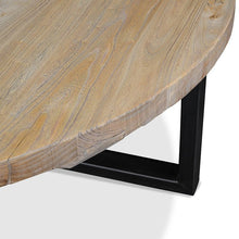 Load image into Gallery viewer, Xavier Coffee Table 1m - Natural, Black Frame - Boho Bliss