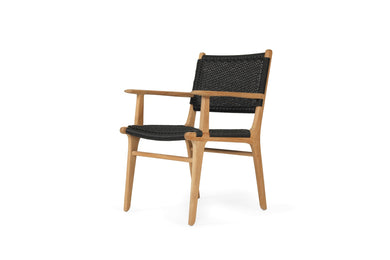 Zen Close Weave Outdoor Dining Chair - Black - Boho Bliss