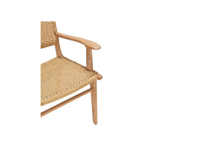 Zen Close Weave Outdoor Dining Chair - Sand - Boho Bliss