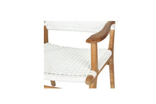 Load image into Gallery viewer, Zen Close Weave Outdoor Dining Chair - White - Boho Bliss