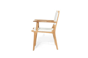 Zen Close Weave Outdoor Dining Chair - White - Boho Bliss