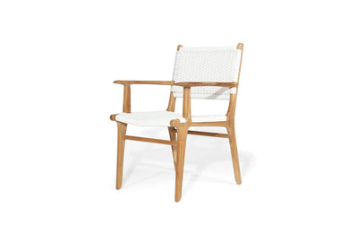 Zen Close Weave Outdoor Dining Chair - White - Boho Bliss