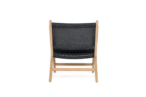 Zen Close Weave Outdoor Lazy Armchair - Black - Boho Bliss