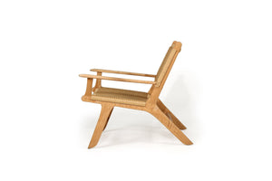 Zen Close Weave Outdoor Lazy Armchair - Sand - Boho Bliss