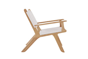 Zen Close Weave Outdoor Lazy Armchair - White - Boho Bliss