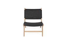 Load image into Gallery viewer, Zen Close Weave Outdoor Lazy Dining Chair - Black - Boho Bliss