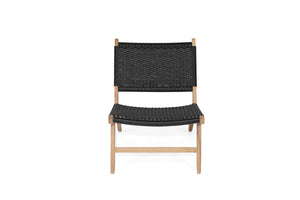 Zen Close Weave Outdoor Lazy Dining Chair - Black - Boho Bliss