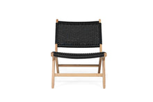 Load image into Gallery viewer, Zen Close Weave Outdoor Lazy Dining Chair - Black - Boho Bliss