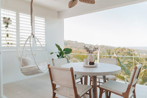 Zen Dining Chair - White (Close Weave) - Boho Bliss