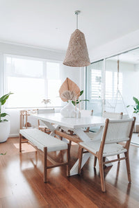 Zen Dining Chair - White (Close Weave) - Boho Bliss