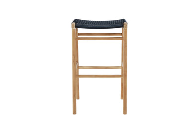 Zen Outdoor Backless Bar Stool - Black - Boho Bliss