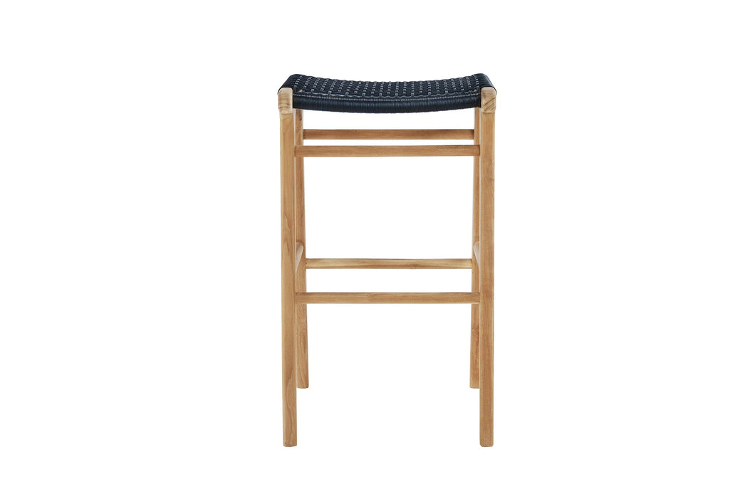 Zen Outdoor Backless Bar Stool - Black - Boho Bliss