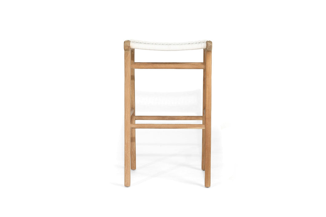 Zen Outdoor Backless Bar Stool - White - Boho Bliss