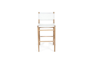 Zen Outdoor Bar Stool - White - Boho Bliss