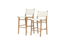 Load image into Gallery viewer, Zen Outdoor Close Weave Bar Stool - White - Boho Bliss