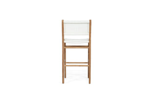 Zen Outdoor Close Weave Bar Stool - White - Boho Bliss