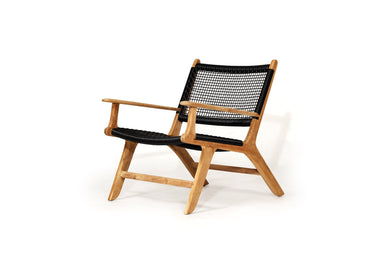 Zen Outdoor Lazy Armchair - Black with Arms - Boho Bliss