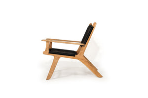 Zen Outdoor Lazy Armchair - Black with Arms - Boho Bliss