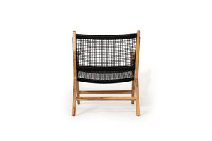 Zen Outdoor Lazy Armchair - Black with Arms - Boho Bliss