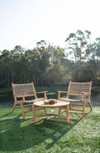Load image into Gallery viewer, Zen Outdoor Lazy Armchair - Washed Grey with Arms - Boho Bliss