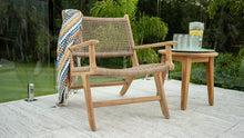 Load image into Gallery viewer, Zen Outdoor Lazy Armchair - Washed Grey with Arms - Boho Bliss