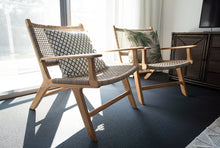 Load image into Gallery viewer, Zen Outdoor Lazy Armchair - Washed Grey with Arms - Boho Bliss