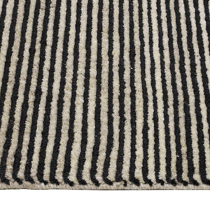 Bohemian Ribbed Rug 300x400 - Charcoal - Boho Bliss