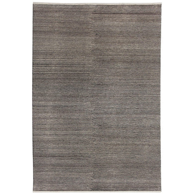 Bohemian Ribbed Rug 300x400 - Charcoal - Boho Bliss