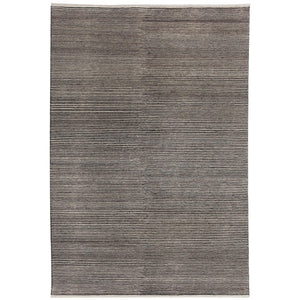 Bohemian Ribbed Rug 300x400 - Charcoal - Boho Bliss